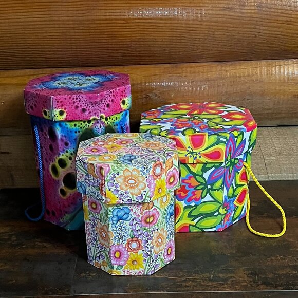 3 Empty Octagonal LUSH Gift Boxes for Reuse, Storage, Display or Collecting - Picture 1 of 6